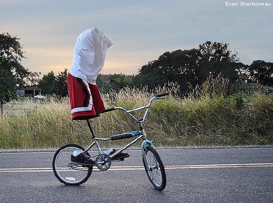 Invisible man Bicyclist